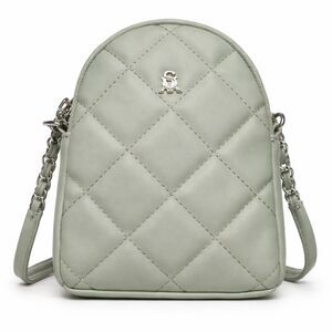 Steve Madden Sage Green Quilted Mini Crossbody Bag Chain Strap Trendy